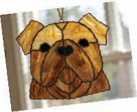 Stained Glass English Bull dog