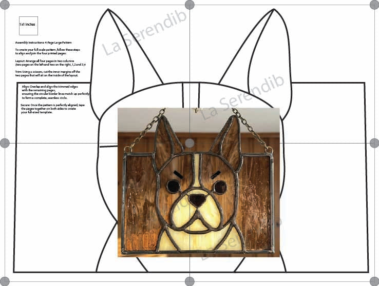 Stained Glass Boston Terrier