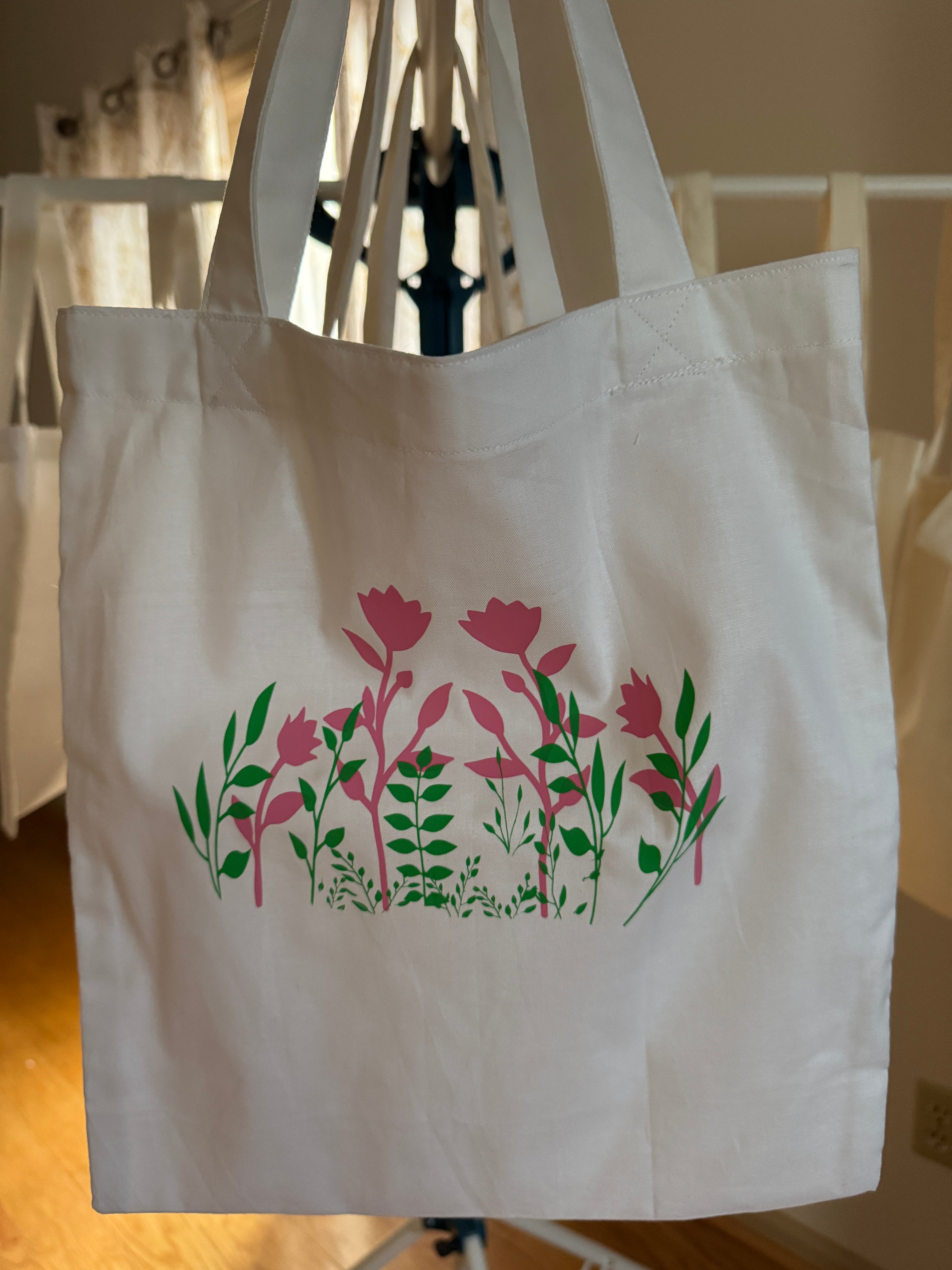 White Cotton Tote Bags - Reusable Shopping Bag