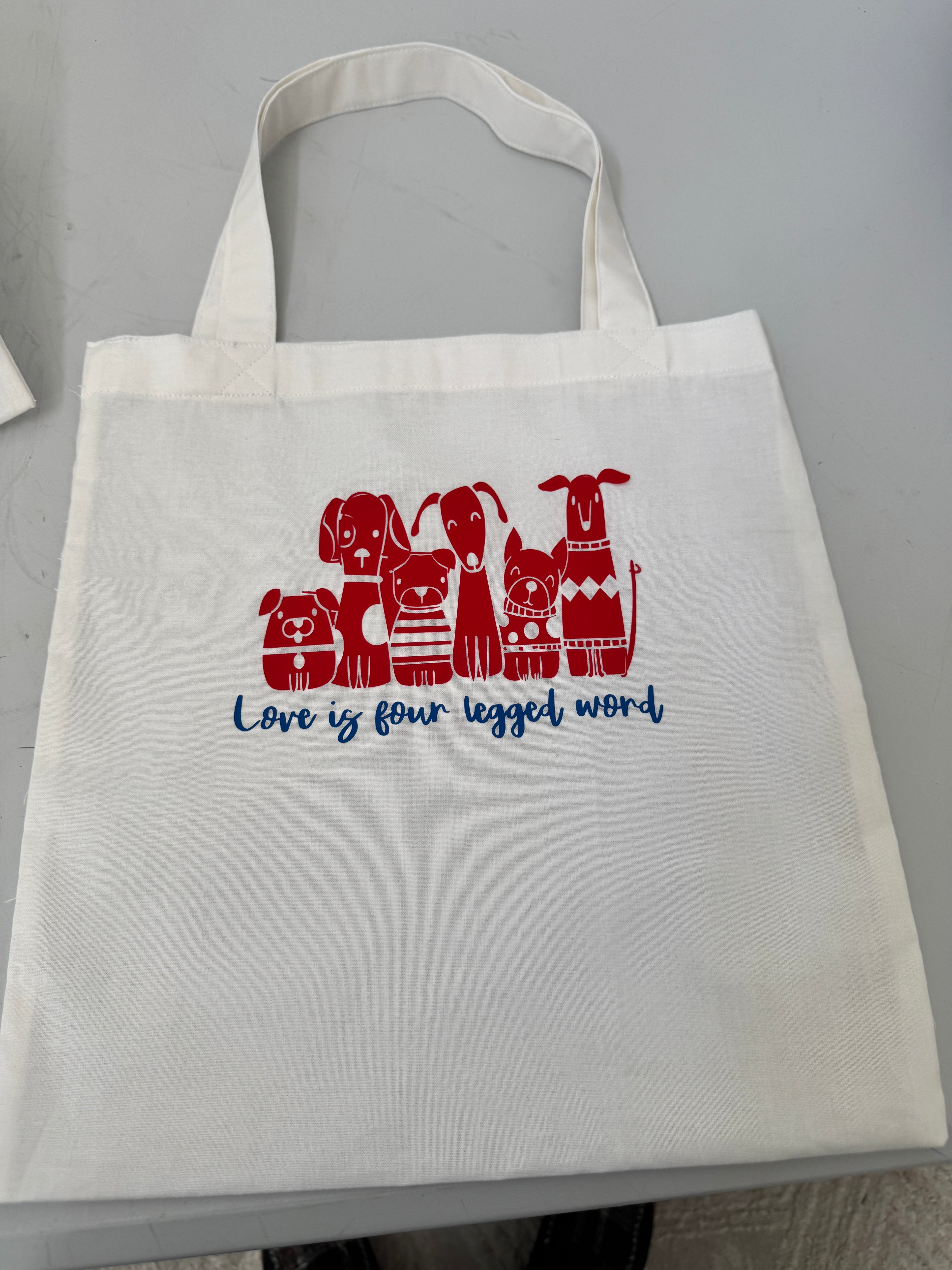 White Cotton Tote Bags - Reusable Shopping Bag