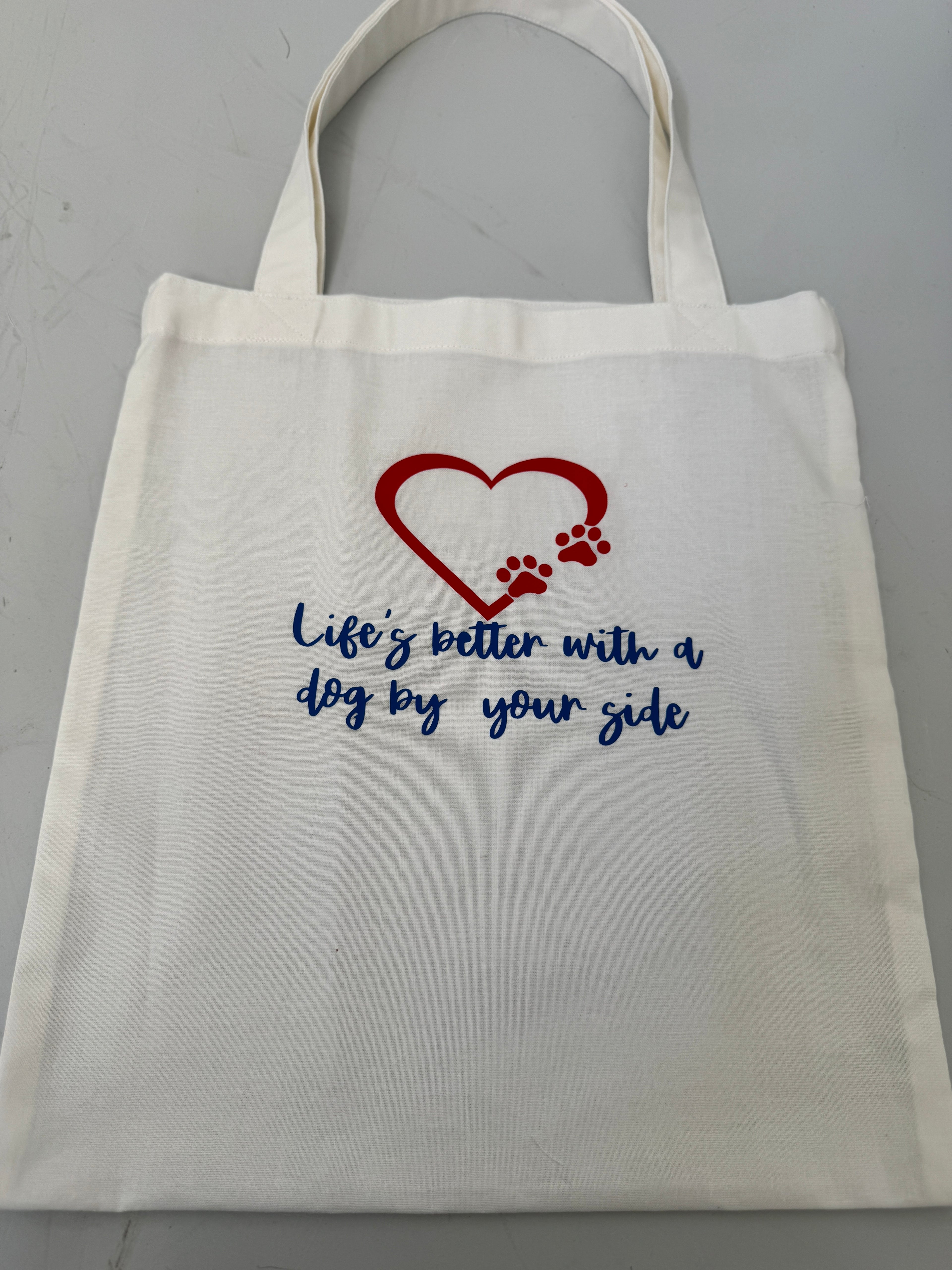 White Cotton Tote Bags - Reusable Shopping Bag