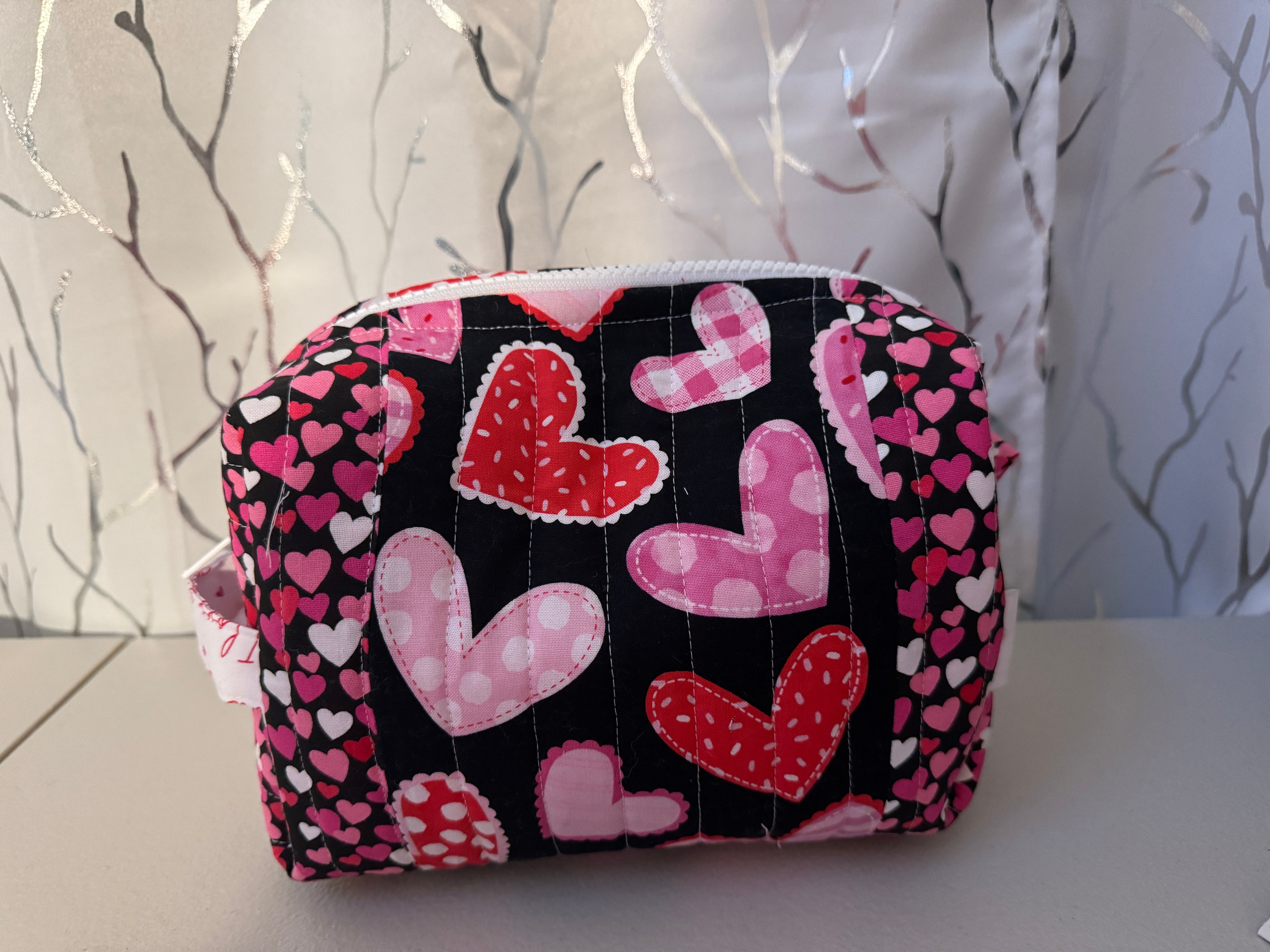 Blushing Hearts Makeup Bag